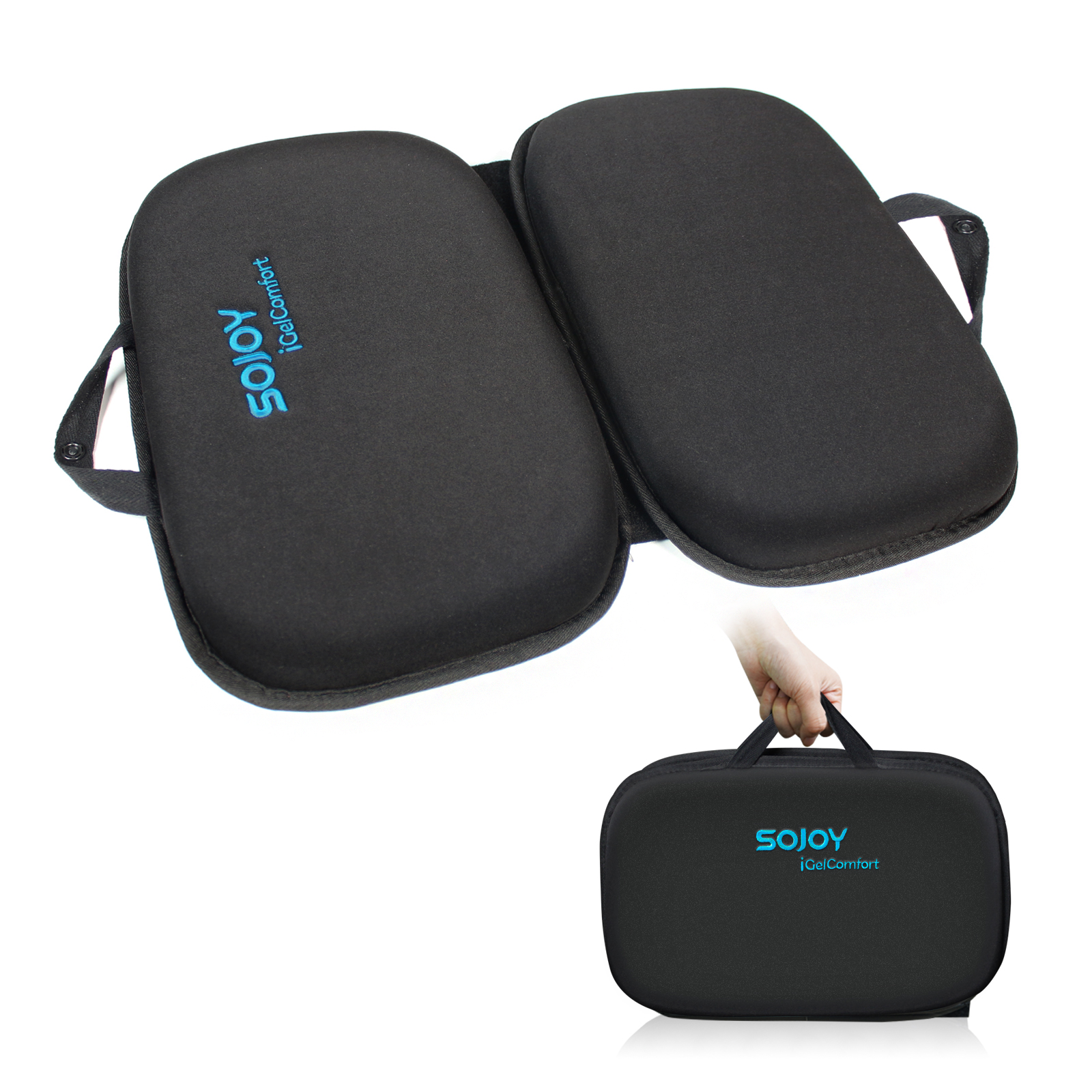 Sojoy Gel Seat Cushion with Memory Foam,Easy Portable Travel Cushion