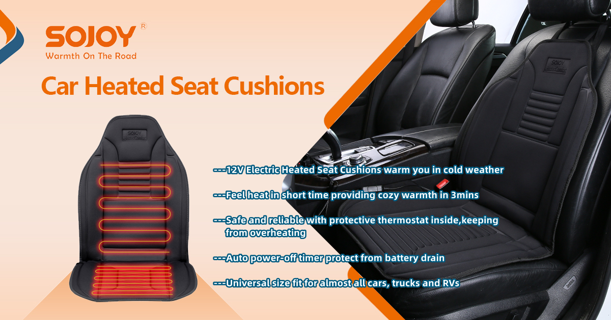 12V Car Heated Seat Cover Cushion Warmer Heating Warming Pad Cover